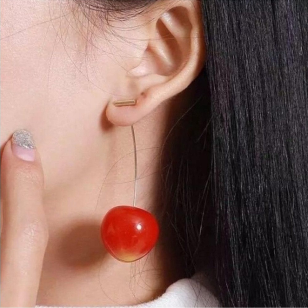 Anthropologie NWOT Cherry Drop Earrings